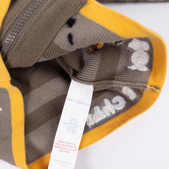 Catimini Cat Polo Knit Zip Sweater Cardigan Brown Yellow Size 12 months (74 cm) - Picture 7 of 8